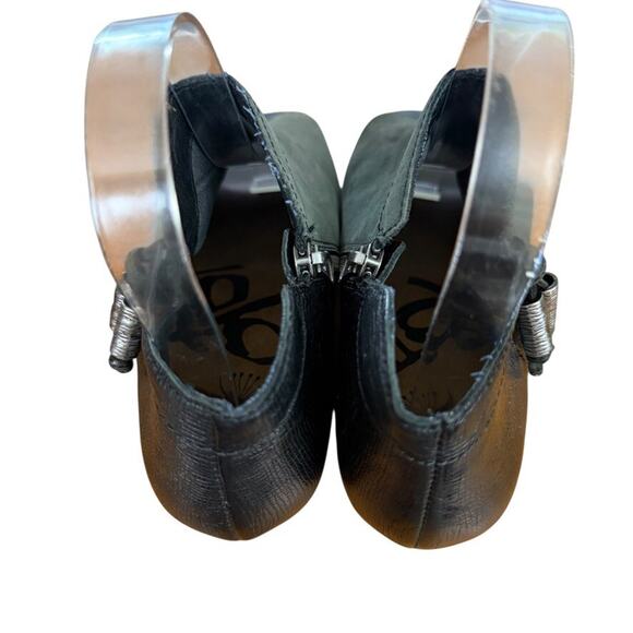 OTBT Truckage Womens Leather Green Open Toe Ankle Booties Boots Shoes sz 6.5 - Picture 10 of 16